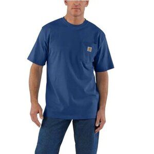 Carhartt Men’s Blue Loose Fit Heavyweight Short Sleeve Pocket T-Shirt Size XL